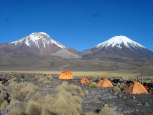 Payachatas Volcanoes, base camp
